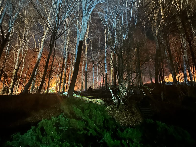 The temporary evacuation order is in place until at least Monday, Nov. 18, as firefighting efforts continue.
