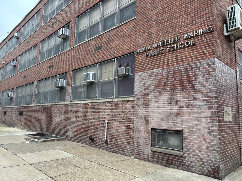 Outside Laura Wheeler Waring School in Spring Garden.