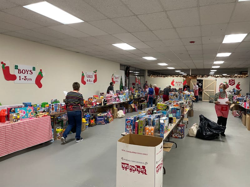 Salvation Army Christmas toy shop