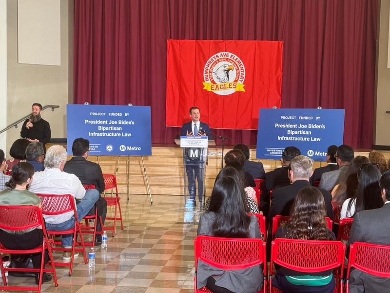 pete buttigieg speaking onstage
