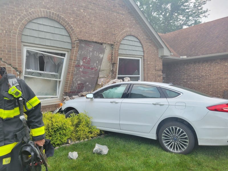 One family in Livonia had a rude awakening early Friday home after they were roused by car crashing through the front of their home.