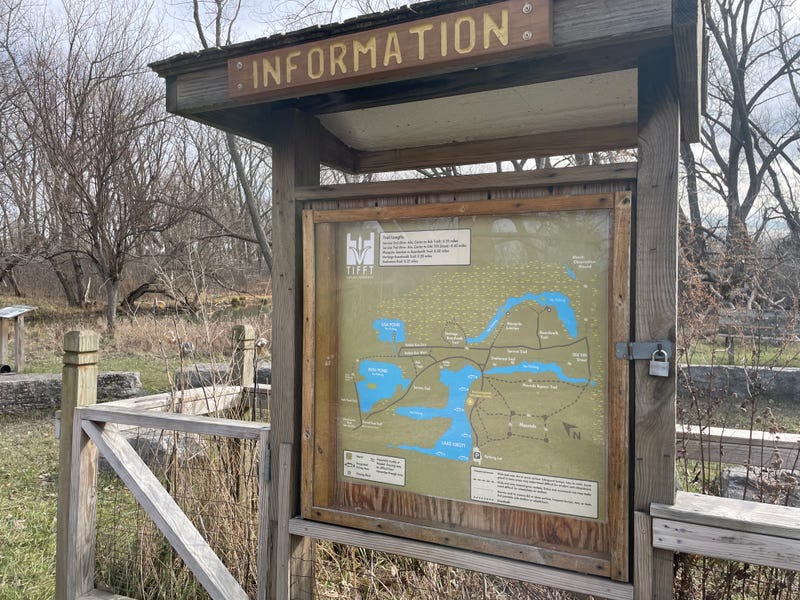 Trail map at Tifft Nature Preserve