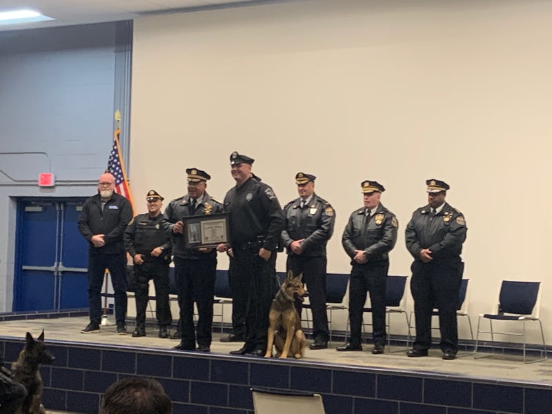 Graduation day for K-9 class 128 at the Philadelphia Police Training Center.