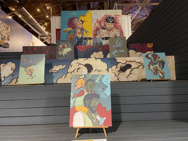 For Black History Month, one illustrator is bringing the journey of African American culture to Cherry Street Pier.