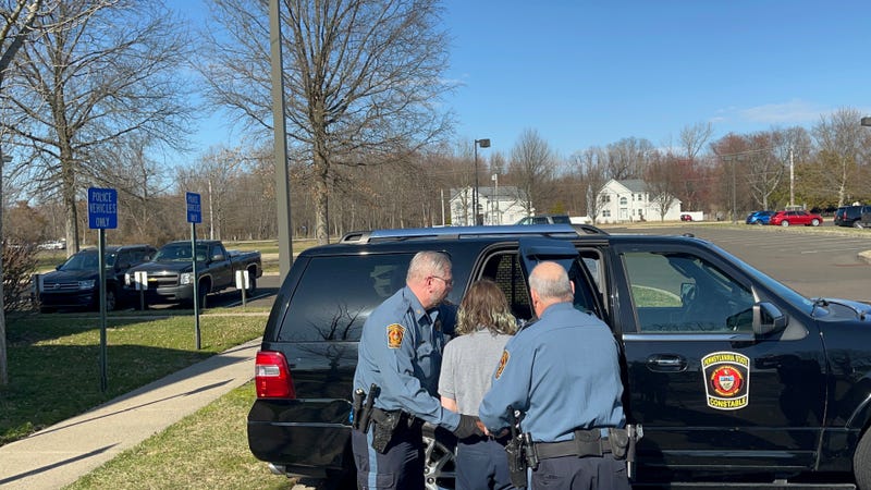 Image taken from video of the 17-year-old defendant arriving for his preliminary hearing on March 6, 2023.