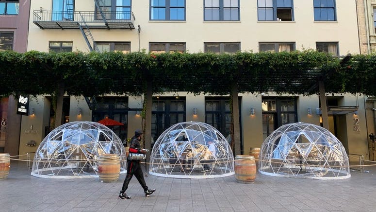 Restaurant Ordered to Remove Controversial 'Anti-Homeless' Plastic Domes