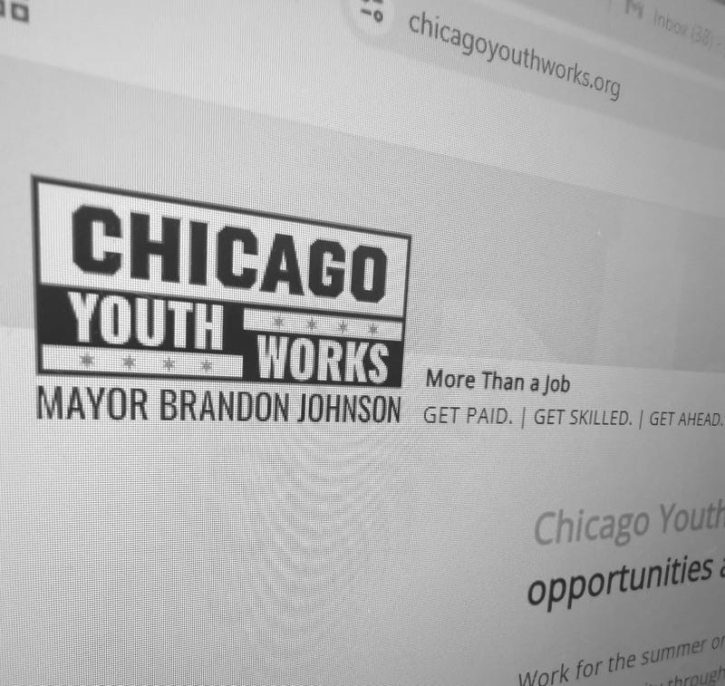 A photo illustration of the website supporting the city's newly renamed "Chicago Youth Works" summer employment program.