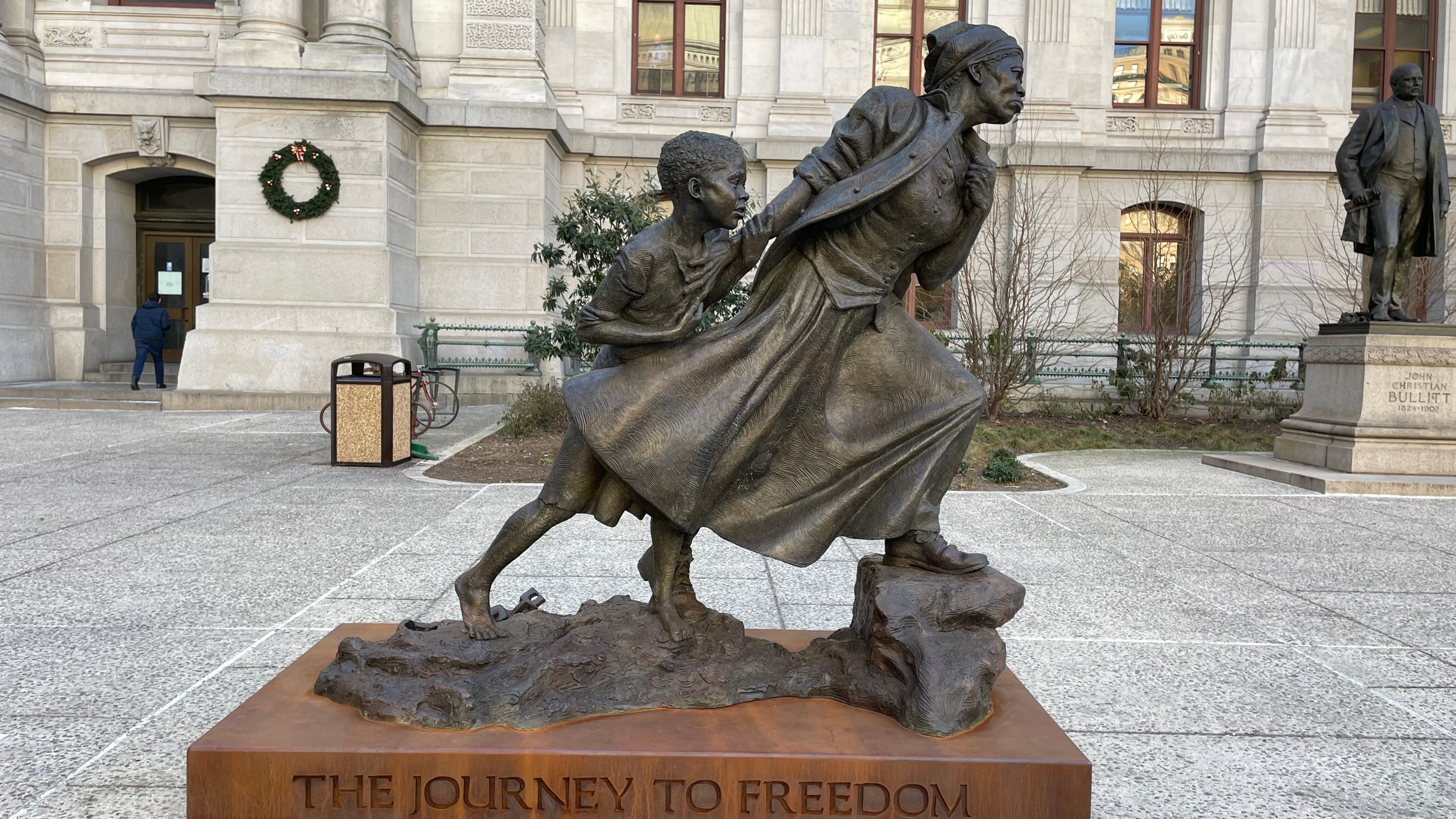 Statue celebrating Harriet Tubman displayed at Philadelphia City Hall