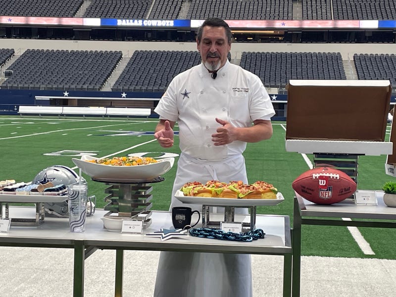 Executive Chef Marcelo Vasquez shows off new menu items at AT&T Stadium