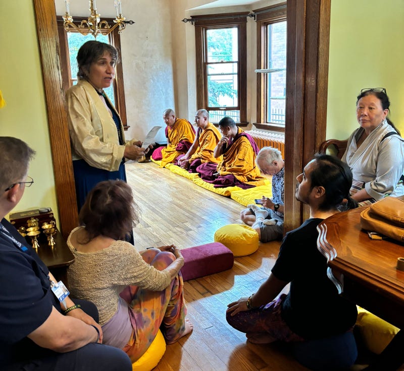Buddhist meditation session 
