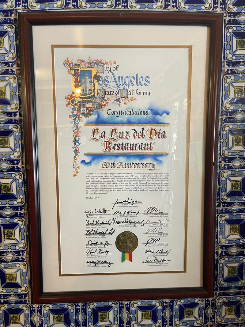 LA honors local restaurant for 60 years of serving community