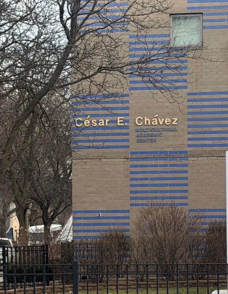 Cesar Chavez Multicultural Academic Center is located at 48th and Marshfield in Chicago's Back Of The Yards neighborhood.