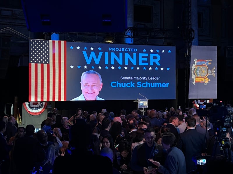Chuck Schumer named as projected Senate Majority Leader, his fifth term. 