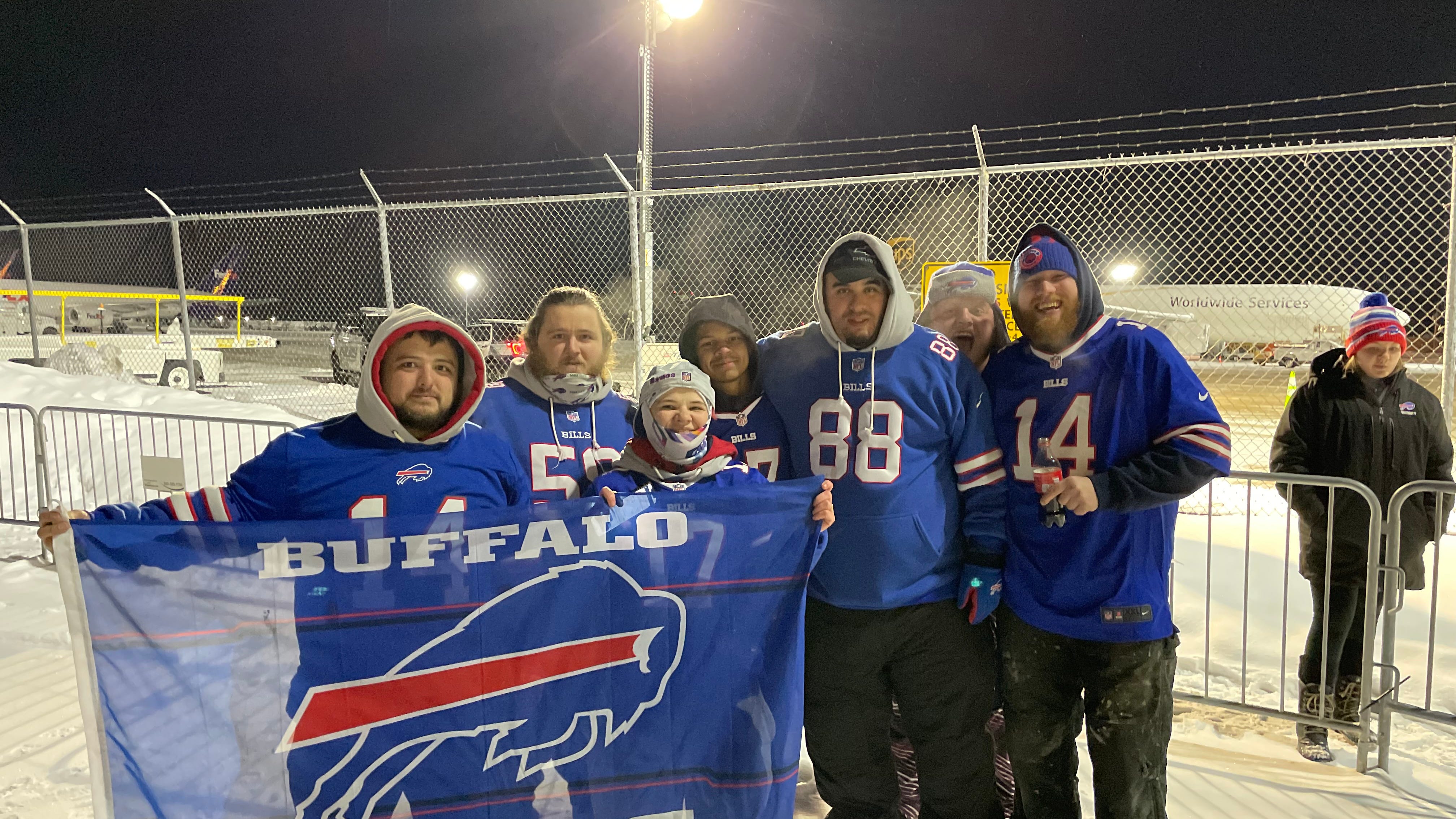 'Bills Mafia' shows support for team at airport after heartbreaking loss
