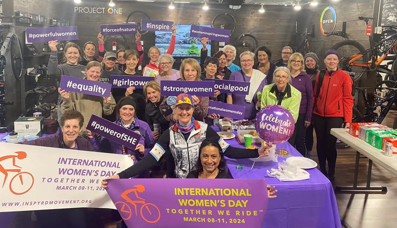 Together We Ride is a movement started by Dawn Piech in 2020 to honor women through movement on International Women's Day.