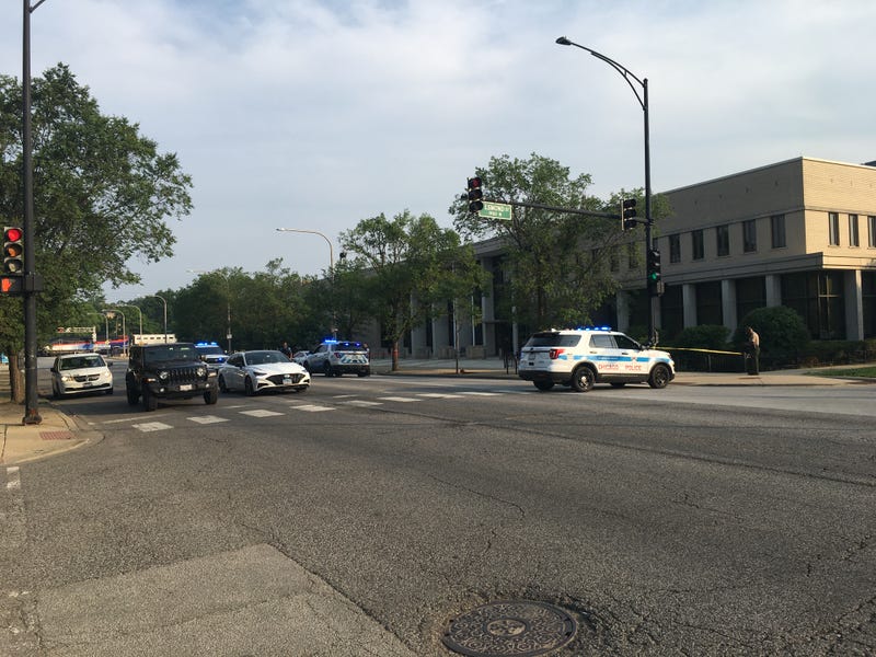 A Chicago police officer and two federal agents were shot Wednesday morning outside a police station in Morgan Park on the Far South Side, according to preliminary information from Chicago Fire officials.