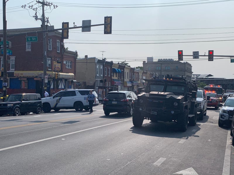 Heavy police presence in Kensington