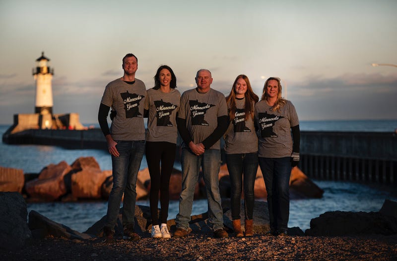 Pictured at the Duluth North Pier Lighthouse, from left: Adam Trapp, Savanna Trapp-Blanchfield, Scott Trapp, Molly Steede and Krissy Trapp.