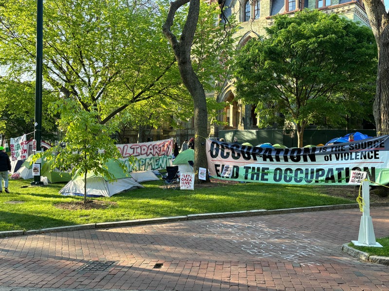 Students set up encampment at Penn, joining a national movement to protest war in Gaza