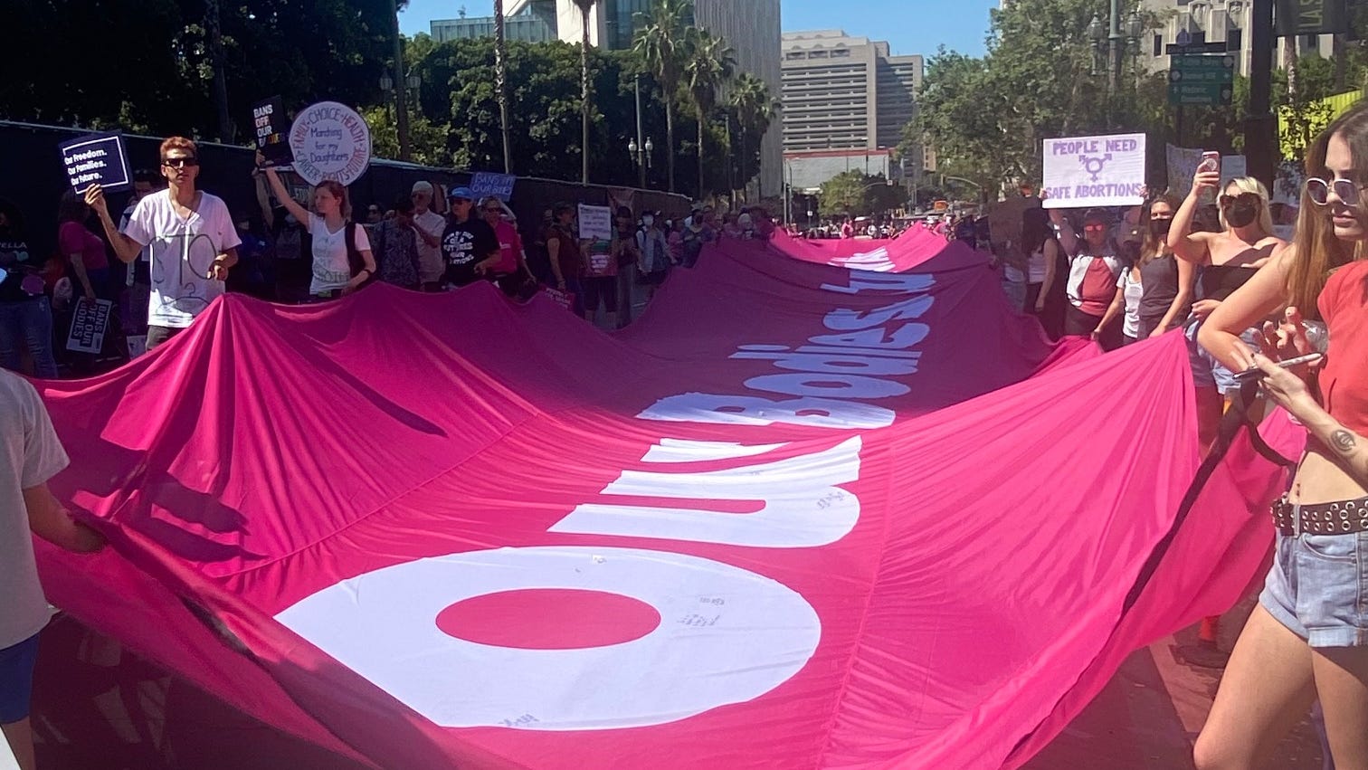Thousands gather in Grand Park for Bans Off Our Bodies Rally