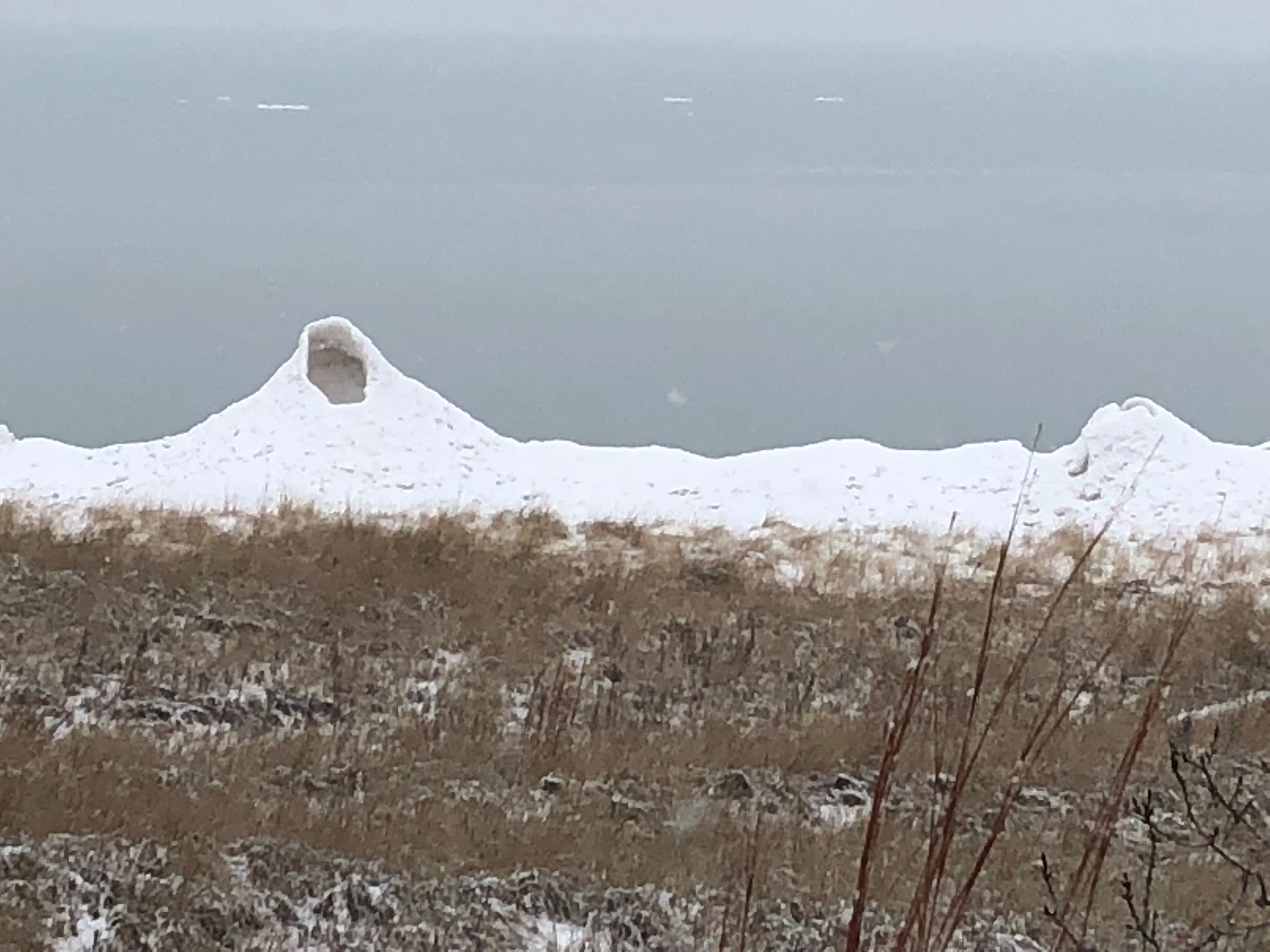 Dangers of shelf ice on Lake Michigan shore