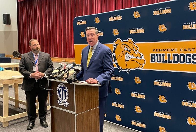 Erie County DA John Flynn and Ken-Ton Superintendent Sabatino Cimato