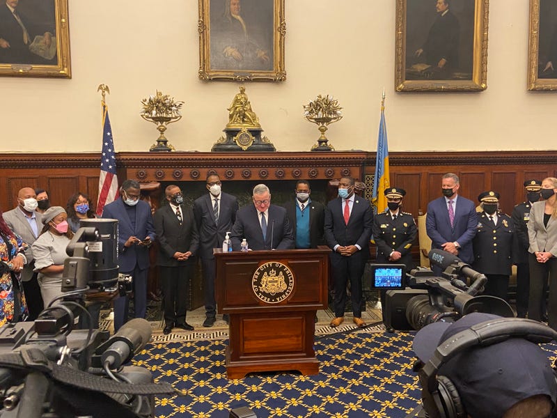 City officials and community leaders held a press conference on Nov. 24, 2021, to condemn gun violence.