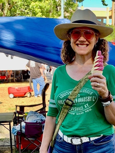 Laura Oakes with her Dole Whip at the Minnesota State Fair. 
