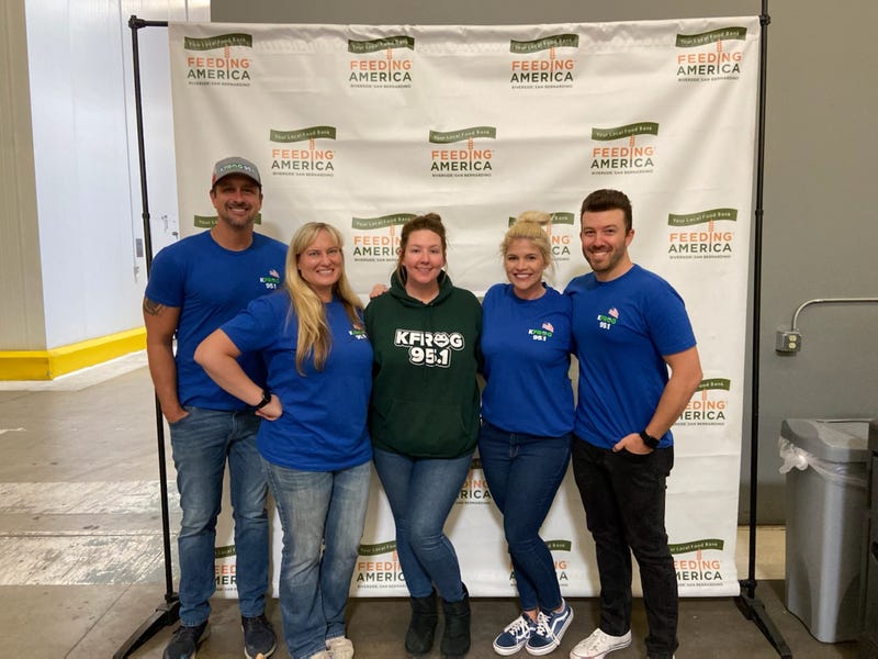 The K-Frog Airstaff at Feeding America Riverside San Bernardino