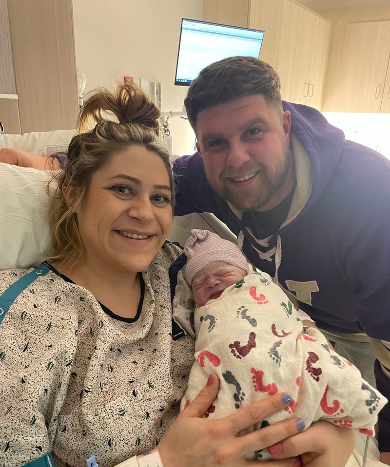 Parents Samantha and Billy Polizotto of Beaver, Pa welcomed a healthy baby girl, Capria Josephine
