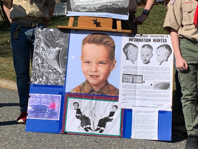 Images of Joseph used in the early stages of the investigation include pictures of his face, a staged black-and-white photograph of his body dressed in donated clothes and a color sketch of his face.
