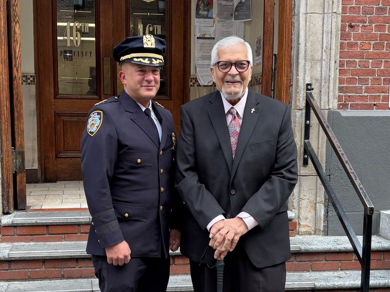 NYPD Chief of Patrol Philip Rivera with his father, retired NYPD Captain Andrew Rivera, who was also the former president of the NYPD’s Hispanic Society