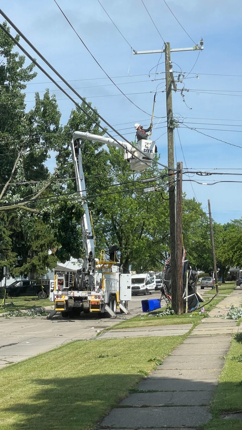 Power line damage in Fraser.
