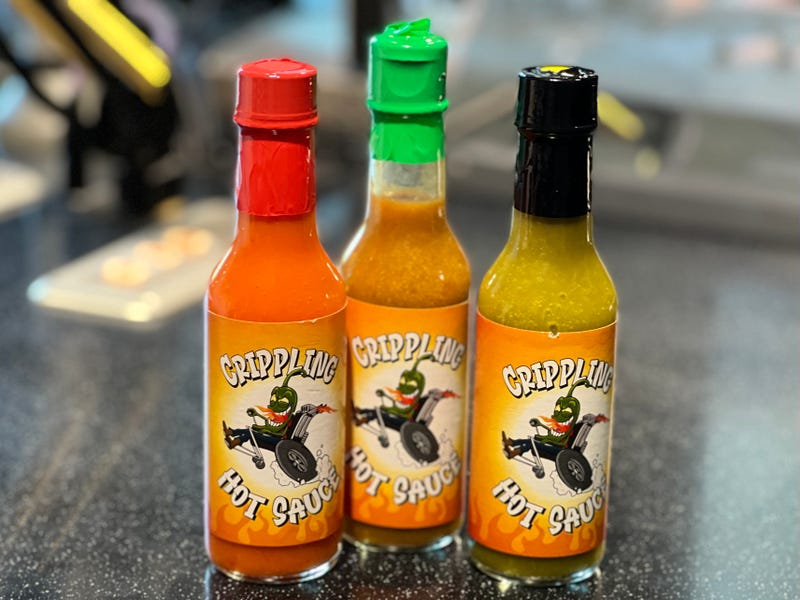 Drew Davis' line of hot sauces Crippling Hot Sauce