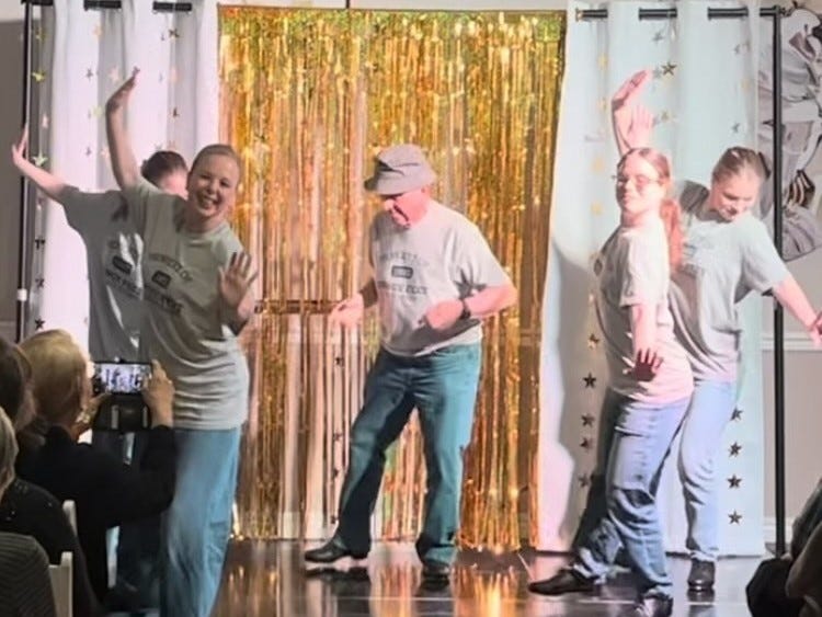 people tap dancing