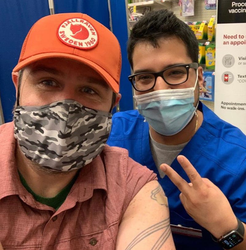 Salt gets his vaccine at CVS