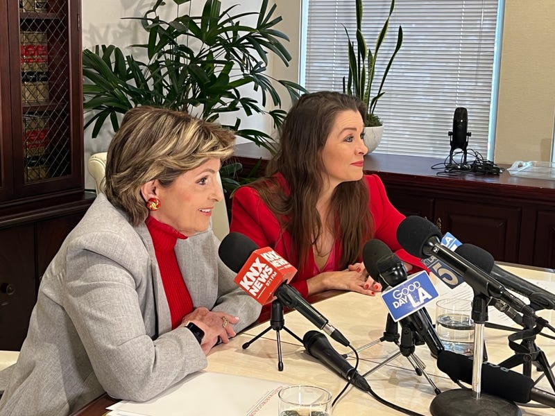 (L to R) Gloria Allred with Alicia Arden. 
