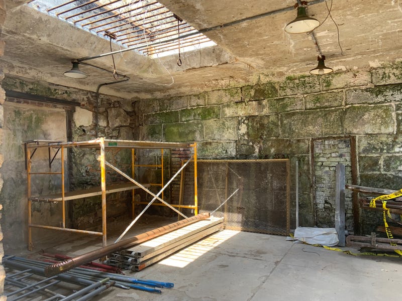 One of the projects of the Masonry Academy is the preservation of an outdoor stone building, which will be the future home of Eastern State’s Preservation Trades Center.