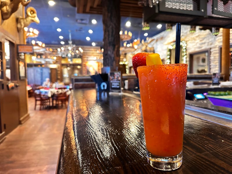 Strawberry-Mango frozen margarita at Marianos