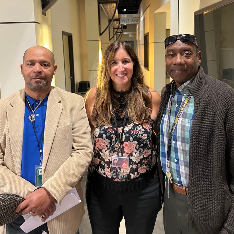 Army Vet, MCVET Resident & Volunteer Andre Walters & Navy Vet & MCVET Director of Operations Laurie Fragier with Gina Crash