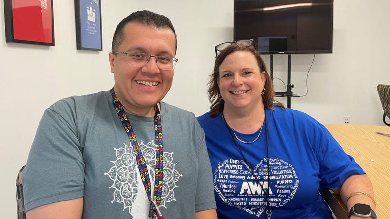 Christian Snyder, Laura Houston of the Animal Welfare Association of New Jersey.