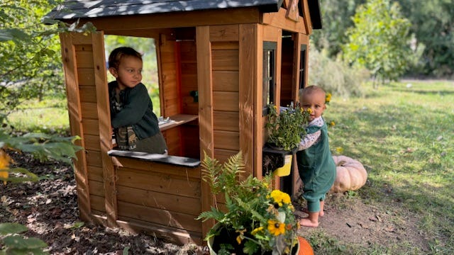 HelloBaby children playing in the Fairy Garden