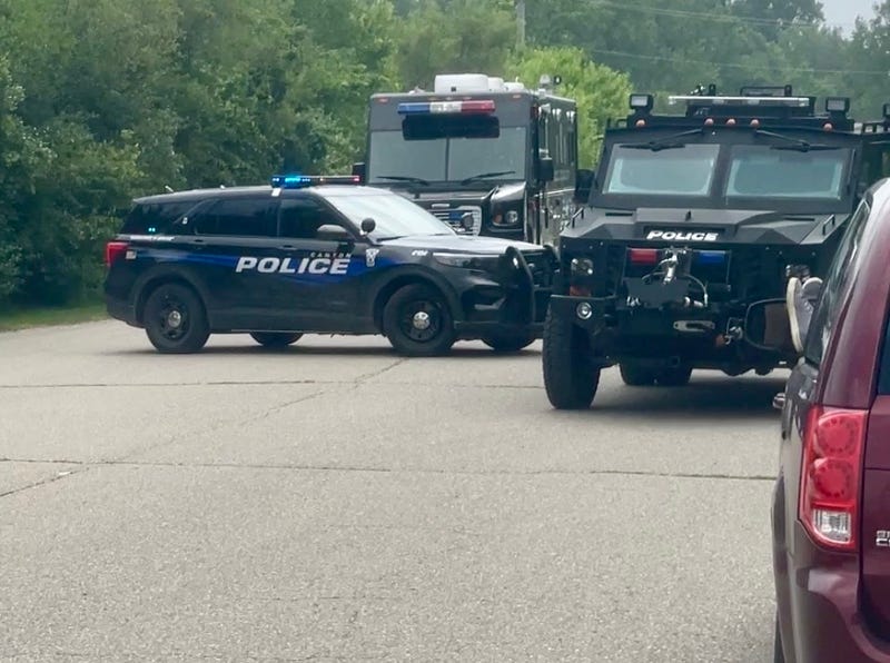 The scene of gunfire on Wednesday in Van Buren Township.