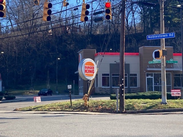 Burger King location on Noblestown Road