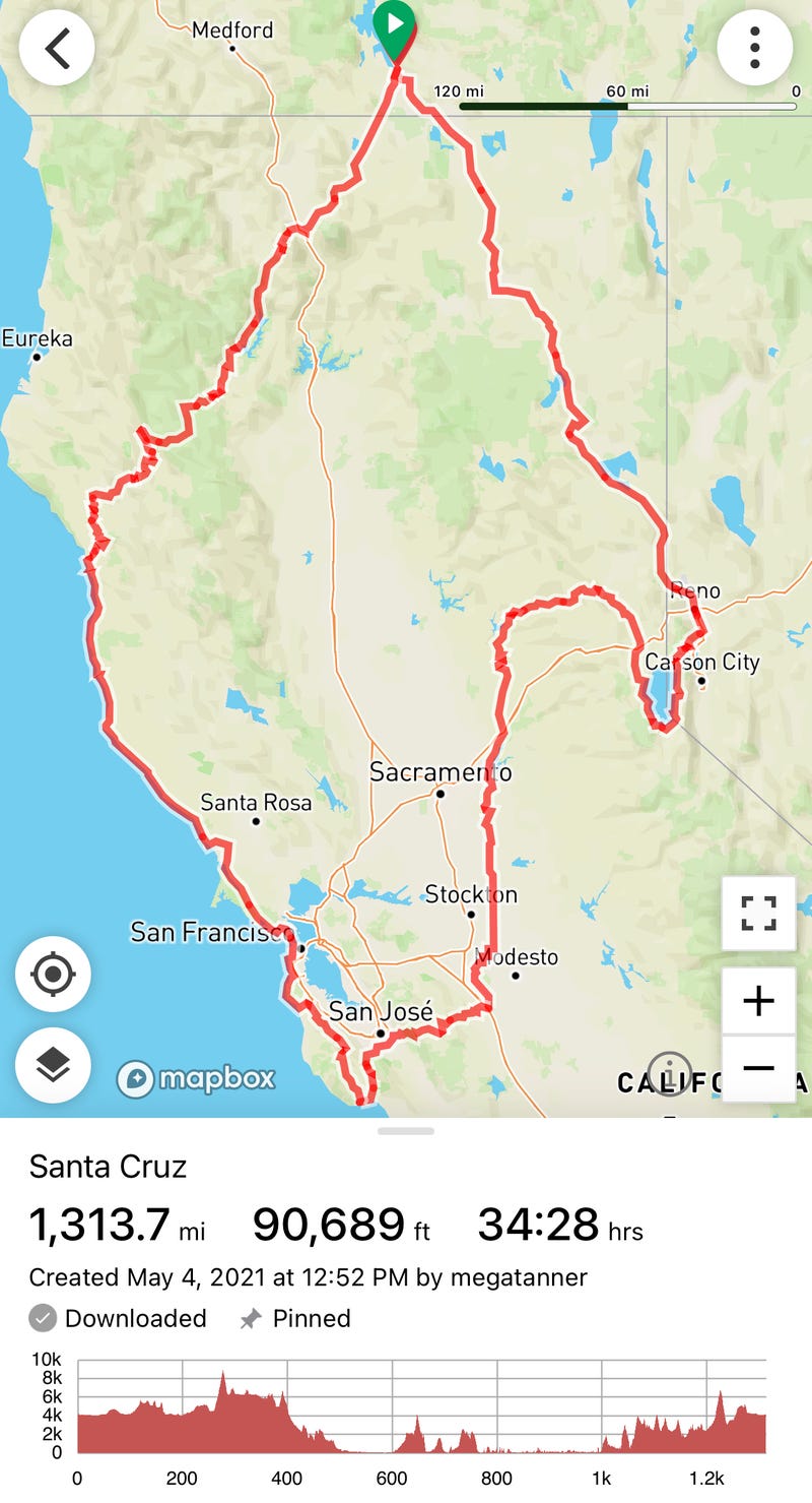 map of a route to nowhere