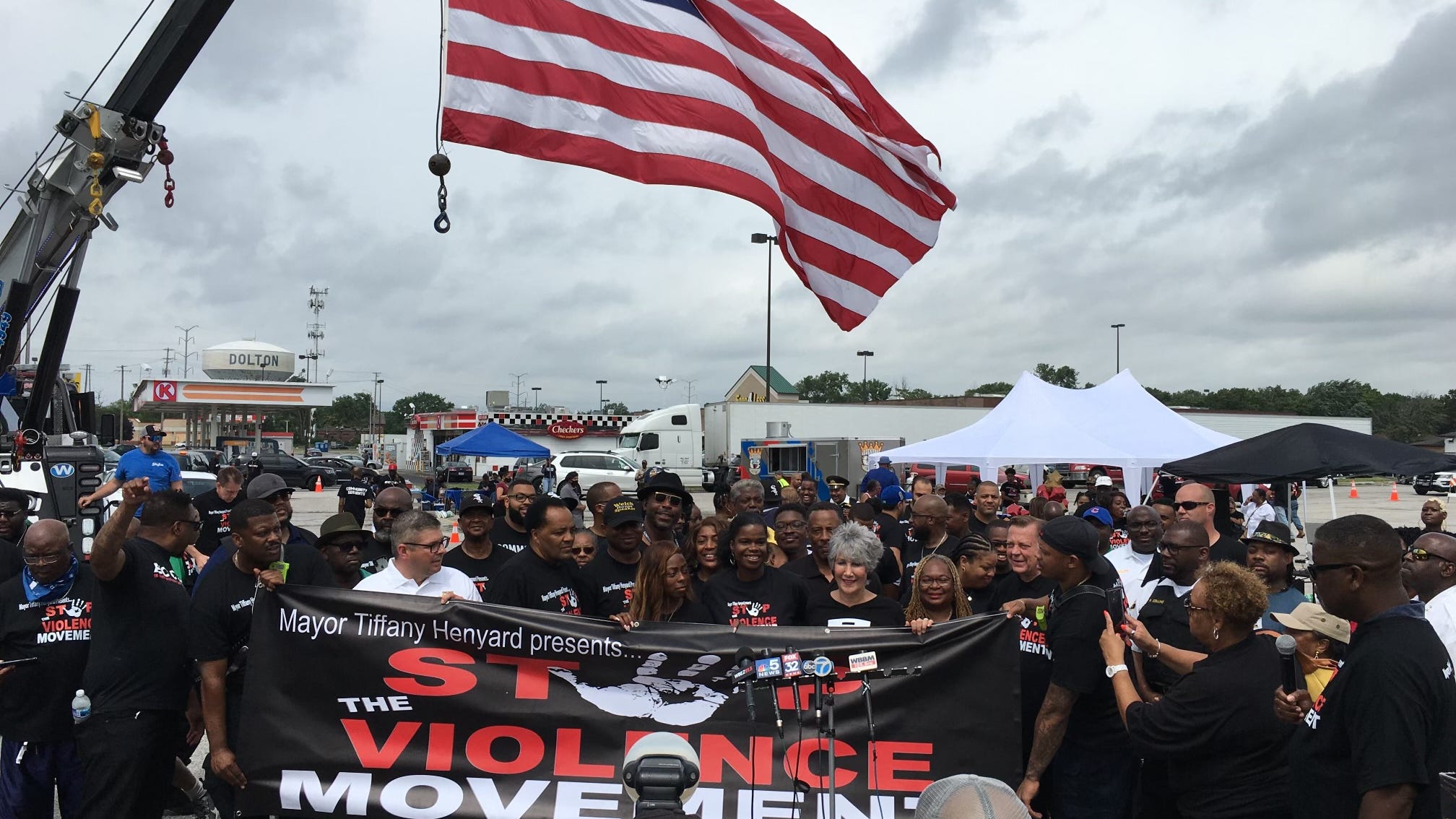 South suburban elected officials gather for anti-violence march in Dolton