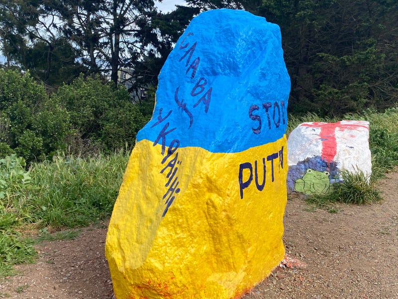 Some of the Russian phrases written on the side.