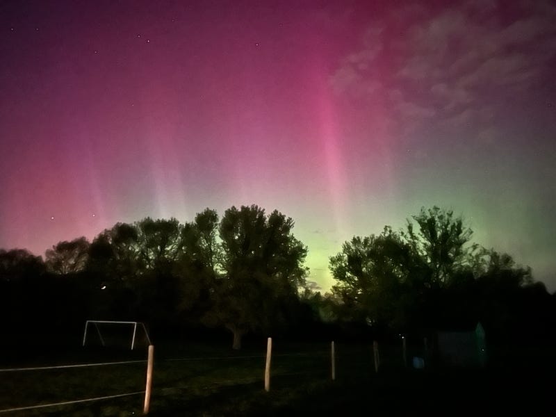 Northern Lights seen from Simpson Park in Romeo early Sunday morning