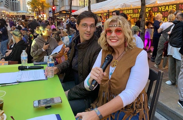 WBBM's Brandon Ison and Lisa Fielding, this year's emcees