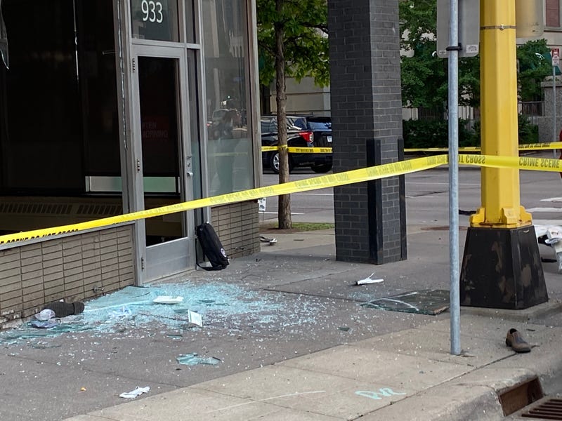 Two pedestrians hit by car, sent through window 